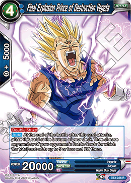 Final Explosion Prince of Destruction Vegeta