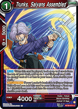 Trunks, Saiyans Assembled