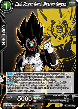 Dark Power Black Masked Saiyan