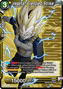 Vegeta, Frenzied Strike