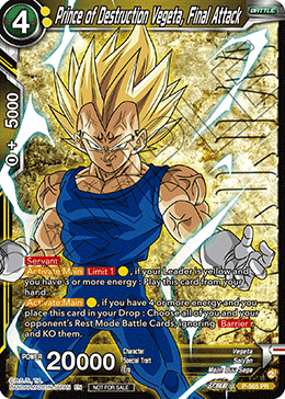 Prince of Destruction Vegeta, Final Attack