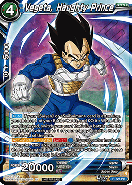 Vegeta, Haughty Prince
