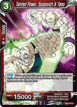 DBS TB2-030 R Oob, évaluation de force World Martial Arts Tournament C