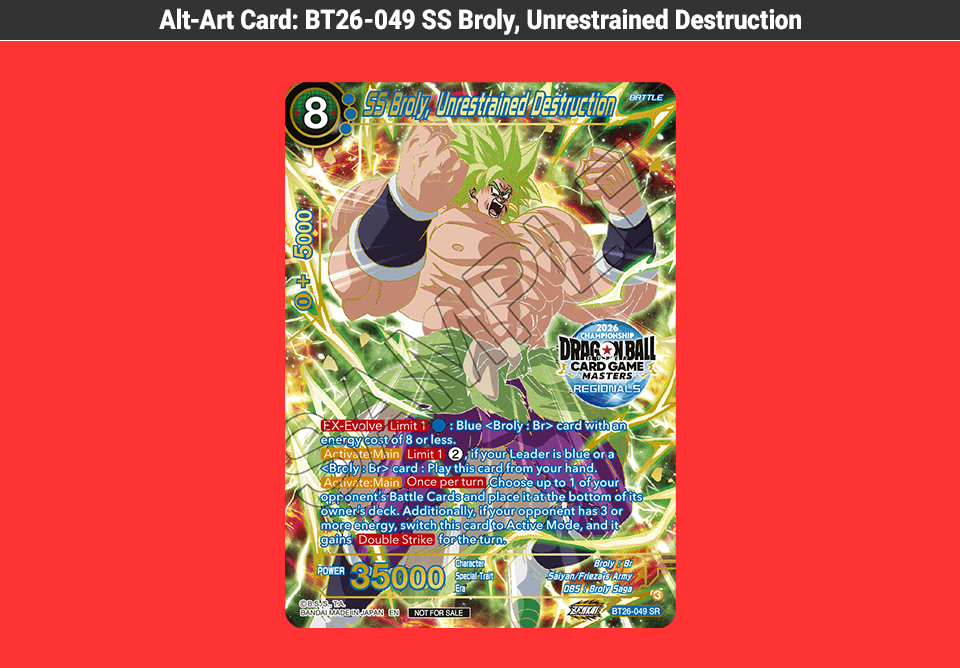 Dragon Ball Super Card Game Masters CHAMPIONSHIP 26-27 - EVENT