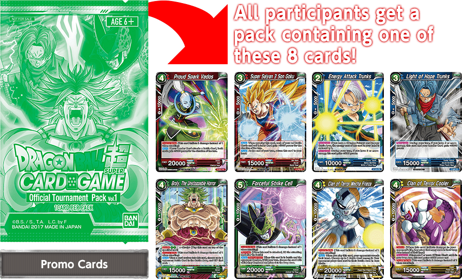 All participants get a pack containing one of these 8 cards!