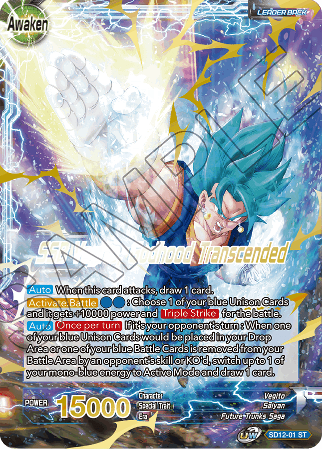 Dragon Ball Super Spirit of Potara Starter Deck 12 w/White Deck Box & 50 Sleeves 