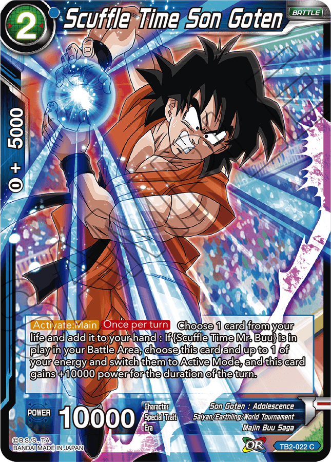 DBS TB2-030 R Oob, évaluation de force World Martial Arts Tournament C