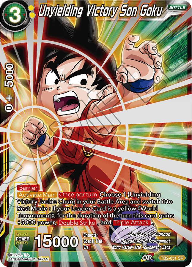 DBS TB2-030 R Oob, évaluation de force World Martial Arts Tournament C