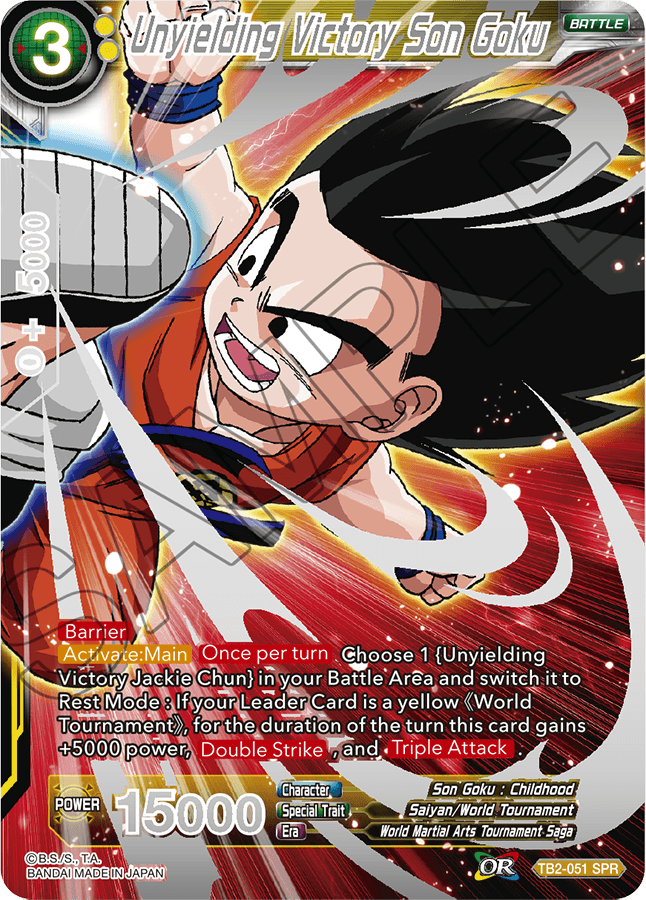 DBS TB2-030 R Oob, évaluation de force World Martial Arts Tournament C