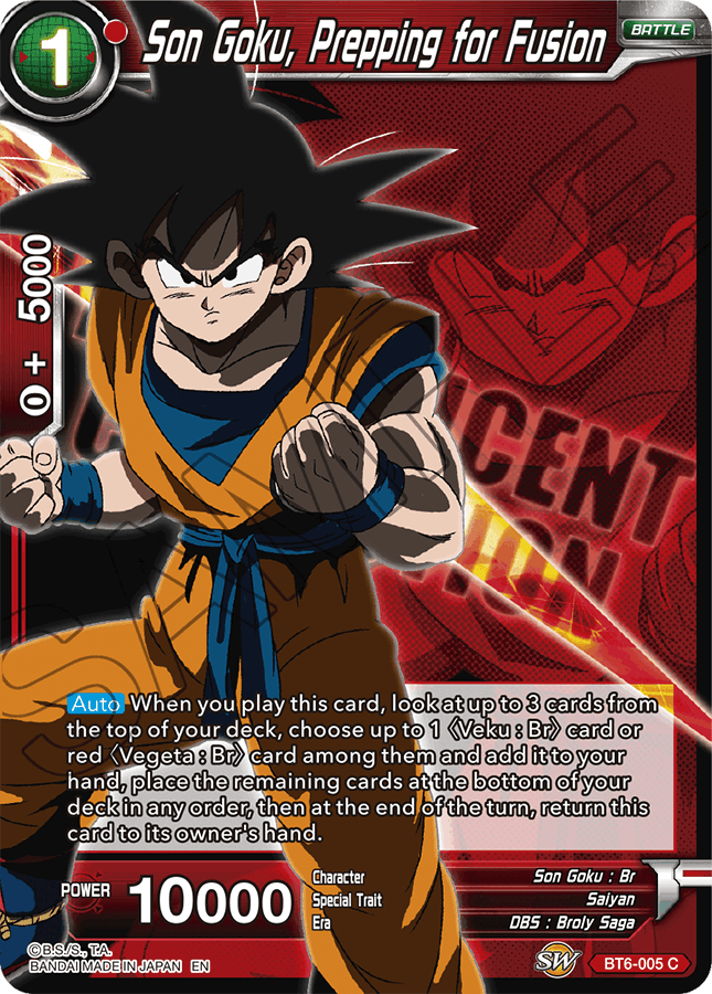 DRAGON BALL SUPER CARD GAME FR - Gogeta SSB Assaut de Fusion BT6