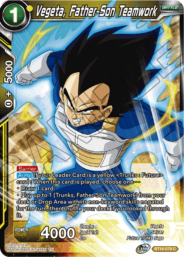 SSB Vegeta, Future on the Line - Realm of the Gods - Dragon Ball Super CCG