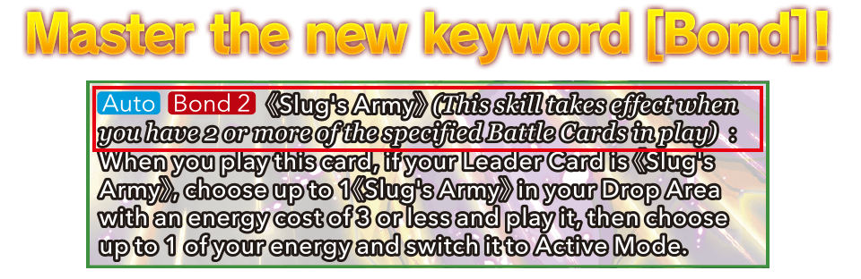 Master the new keyword [Bond]!