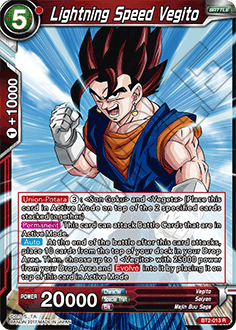 Repeated Force Vegito BT2-012 SR Dragon Ball Super Card Game TCG