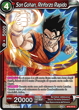 Son Gohan, Rinforzo Rapido